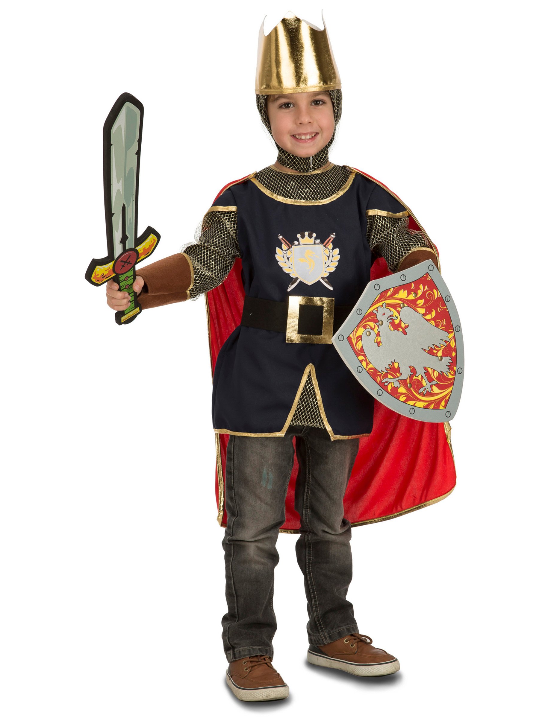Ritter-Kostüm mit Zubehör für Kinder von VIVING COSTUMES / JUINSA