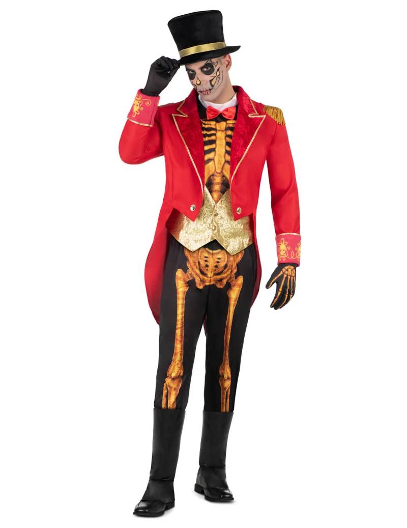 Skelett Zirkusdirektorkostüm für Herren von VIVING COSTUMES / JUINSA