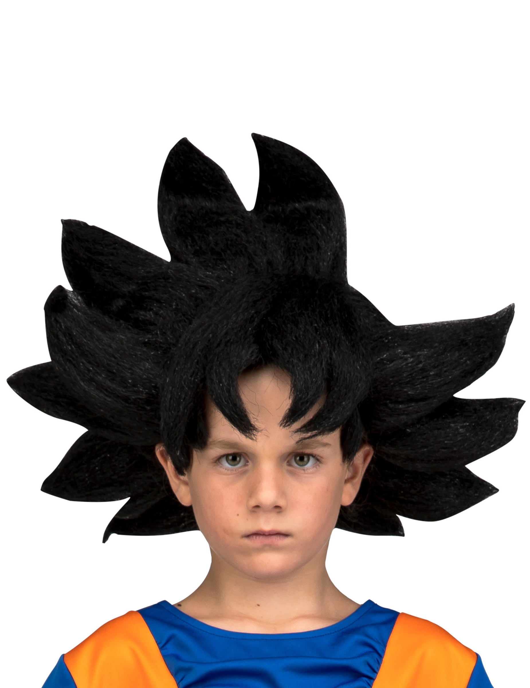 Son Goku-Perücke für Kinder Dragon Ball-Accessoire schwarz von VIVING COSTUMES / JUINSA