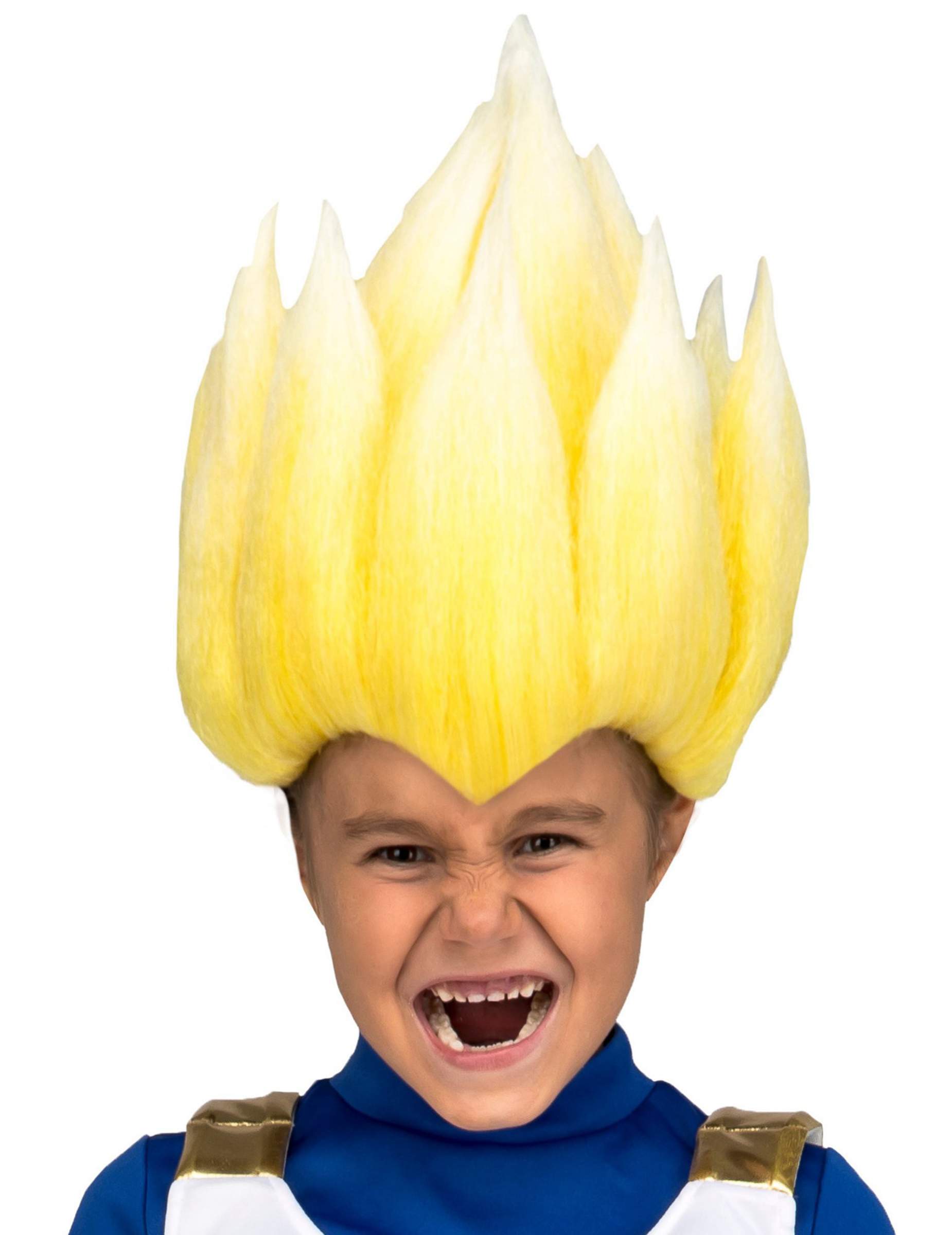 Super Saiyjan Vegeta-Perücke für Kinder Dragon Ball blond von VIVING COSTUMES / JUINSA