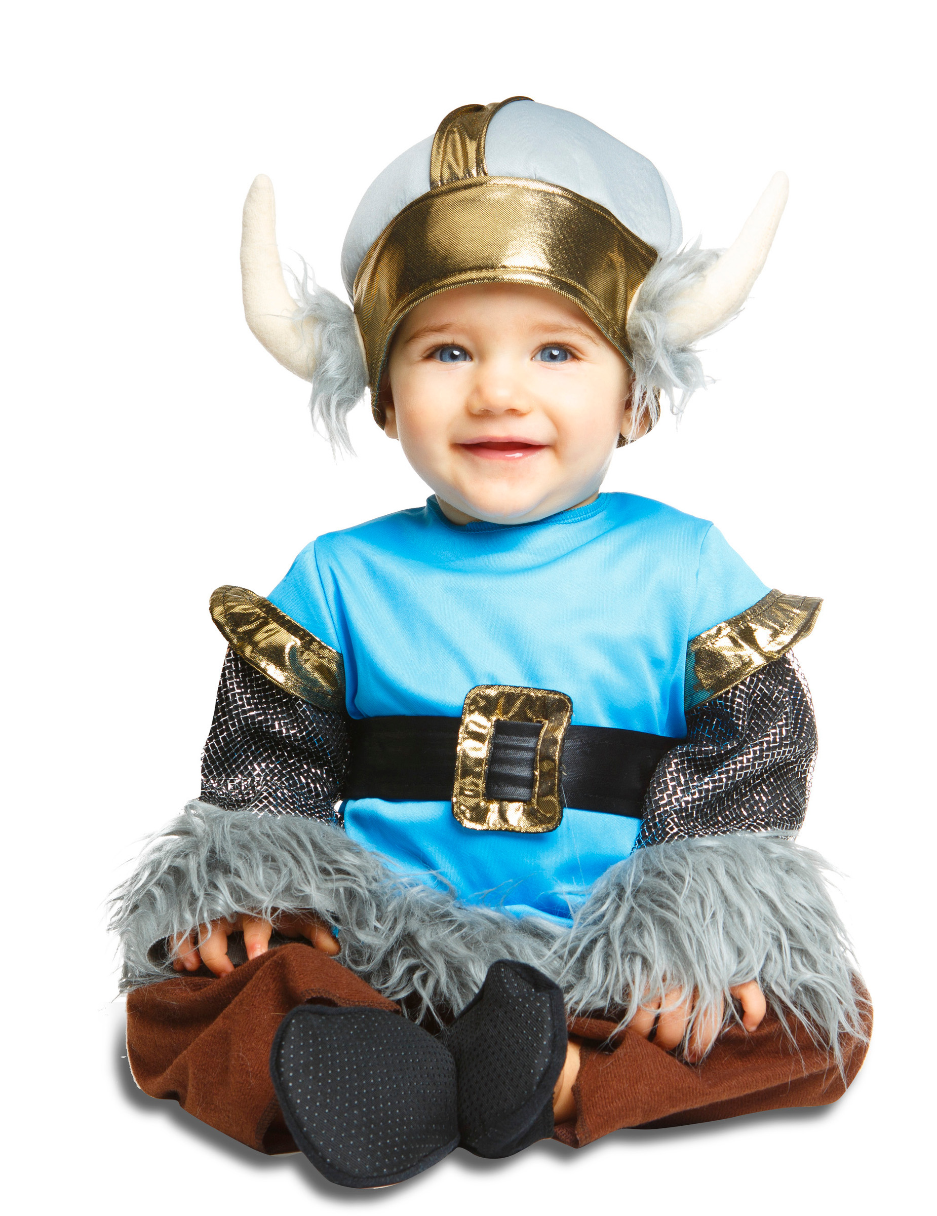 Wikingerkostüm für Babys blau-gold von VIVING COSTUMES / JUINSA