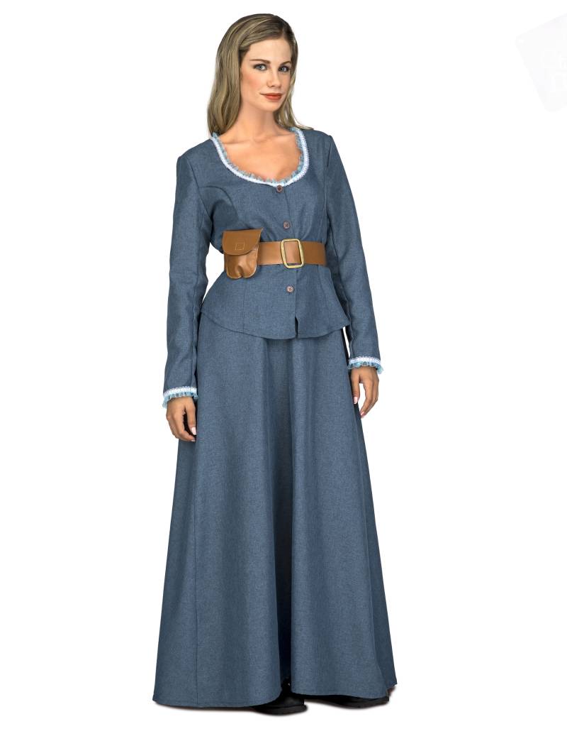 Wilder-Westen-Kostüm für Damen Dolores blau von VIVING COSTUMES / JUINSA