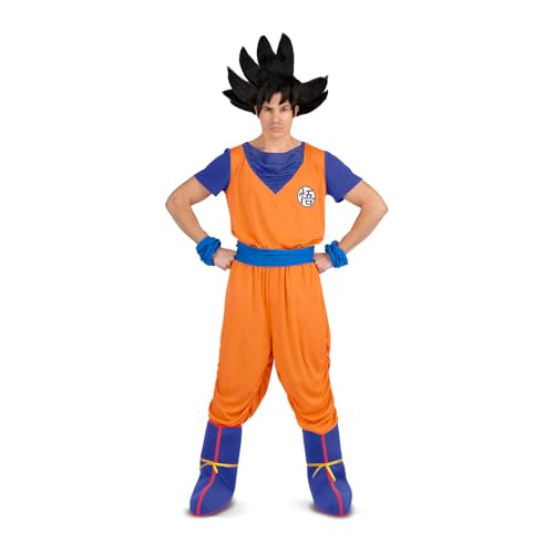 VIVING Goku-Kostüm L (Shirt, Gürtel, Hose, Stiefelstulpen und Armbänder) (230314) von VIVING