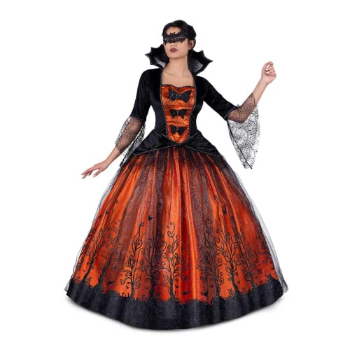 VIVING Halloween Königin Kostüm M (Kleid, Maske und Petticoats) von VIVING