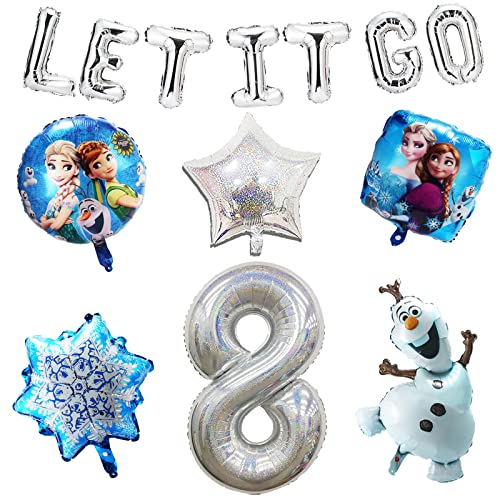 Frozen Geburtstagsdeko 8 Jahre, Frozen Ballon 8 Jahre, Frozen Deko Geburtstag 8, Gefrorene Geburtstagsdeko, 8. Frozen Balloon, Frozen Geburtstagsparty Deko 8 Jahre von VIYAAN