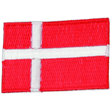 Aufbügeletikett Flagge Dänemark 4 x 6 cm - 1 Stk von VJ Green