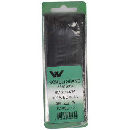Baumwoll-Gurtband Schwarz 10mm 5m von VJ Green