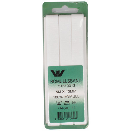 Baumwoll-Gurtband Weiß 13mm 5m Baumwoll-Gurtband Weiß 13mm 5m von VJ Green