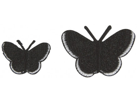 Bügelbild Schmetterlinge Schwarz Versch. Größen - 2 Stk von VJ Green