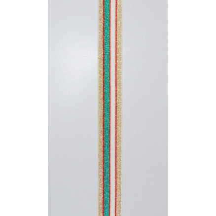 Elastisches Band 25mm Gold/Grün/Weiß/Rot mit Lurex - 50 cm von VJ Green
