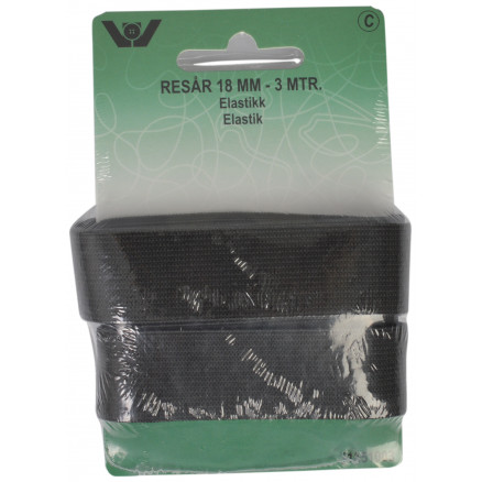 Elastisches Band Schwarz 18mm 3m Elastisches Band Schwarz 18mm 3m von VJ Green