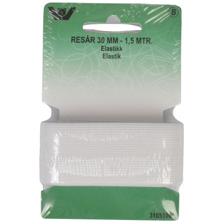 Elastisches Band Weiß 30mm 1.5m von VJ Green
