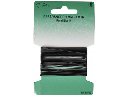 Elastisches Band rund Schwarz 1mm 3m von VJ Green