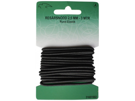 Elastisches Band rund Schwarz 2,5mm 3m von VJ Green
