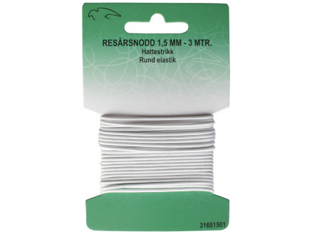 Elastisches Band rund Weiß 1,5mm 3m von VJ Green