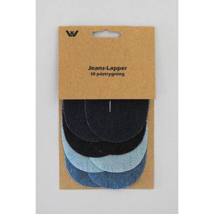 Jeans Mini Pflaster Assorted Blau 7x9,5cm - 4x2 Stück von VJ Green