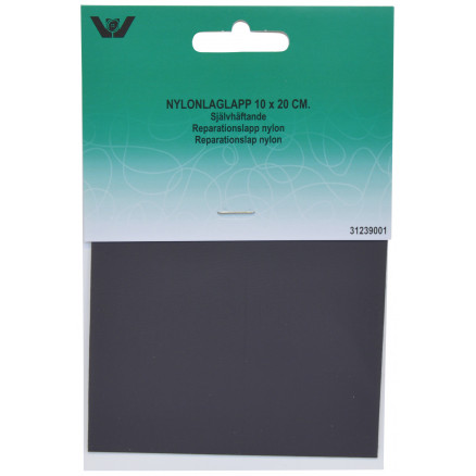 Selbstklebende Ausbesserungs-Patches Nylon Dunkelgrau 10x20cm - 1 Stk von VJ Green