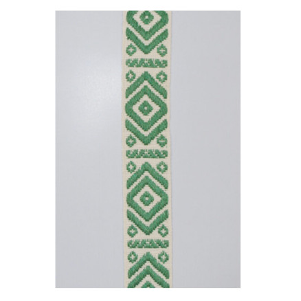 Taschenriemen Baumwolle/Polyester 38mm Natur/Grün - 50 cm Taschenriemen Baumwolle/Polyester 38mm Natur/Grün - 50 cm von VJ Green