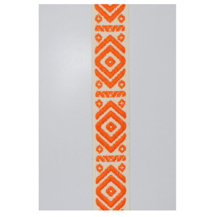 Taschenriemen Baumwolle/Polyester 38mm Natur/Orange - 50 cm Taschenriemen Baumwolle/Polyester 38mm Natur/Orange - 50 cm von VJ Green