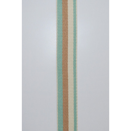 Taschenriemen Polyester 38mm Beige/Braun/Türkis - 50 cm Taschenriemen Polyester 38mm Beige/Braun/Türkis - 50 cm von VJ Green