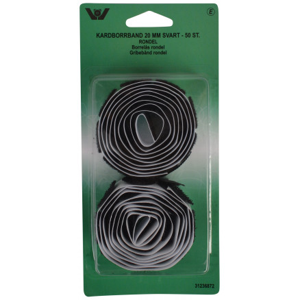 Klettband Rondellen Selbstklebend Schwarz 20mm - 50 Stk von VJ Green