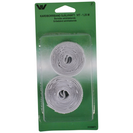 Klettband Selbstklebend Weiß 20mm - 1,25m von VJ Green