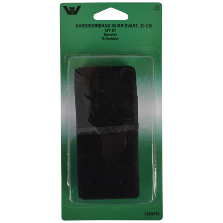 Klettband zum Aufnähen Schwarz 50mm - 0,5m von VJ Green