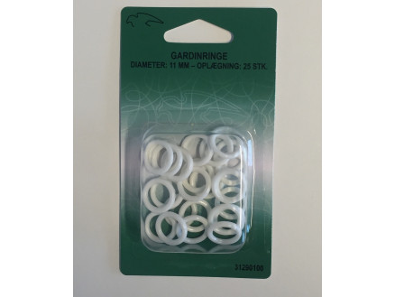 Vorhangringe Kunststoff Weiß 11mm - 25 Stk von VJ Green