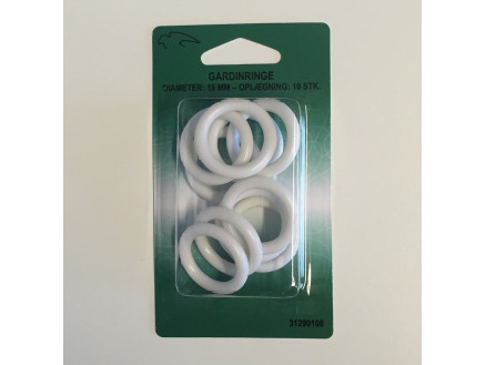 Vorhangringe Kunststoff Weiß 19mm - 10 Stk von VJ Green