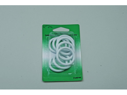 Vorhangringe Kunststoff Weiß 25mm - 8 Stk von VJ Green