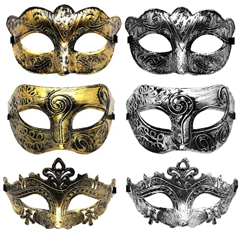 VKI® Maskerade Gesichtsmaske Masken Männer Roman Centurion Gladiator Sparticus für Kostümball, Halloween, Party, Maskenball von VKI