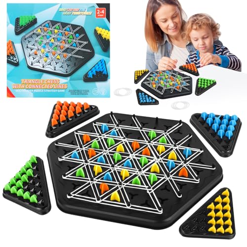 VLEDARLING Lustiges Triggles Spiel, Triggle Gummiband Ketten Dreieck Spiel, Spannendes Strategiebrettspiel, Klassische Desktop Brettspiele, Kinder Brettspiel, Triggle Game VLEDARLING Lustiges Triggles Spiel, Triggle Gummiband Ketten Dreieck Spiel, Spannendes Strategiebrettspiel, Klassische Desktop Brettspiele, Kinder Brettspiel, Triggle Game von VLEDARLING