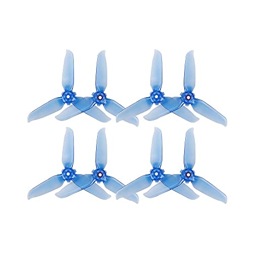 VLIZO 2 Paar/4 Paar DREI-Blatt-farbige transparente Propeller für DJI FPV Propeller-Drohnen-Zubehör (Farbe: Rot 2 Paar) (Color : Blue 4 Pairs) von VLIZO