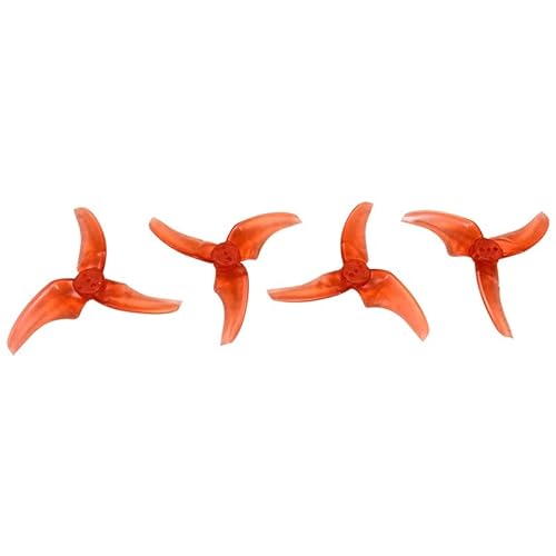 VLIZO 2 Paar Kompatibel mit Emax Avan Rush 2,5 Zoll 3 Blatt CW CCW Propeller for FPV Racing Drone Multi Rotor Emax Tinyhawk II Freestyle (Color : Rood) von VLIZO
