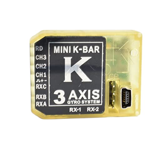 VLIZO [Fernbedienung Spielzeugteile] Kbar gelb K8 V2. Dreiachsige Gyroskop 3-Achsen-Gyro-Flybarless-System for Mikado Vbar Richten Sie T-Rex Toy Sports - sievironmentell freundliche Materialien von VLIZO