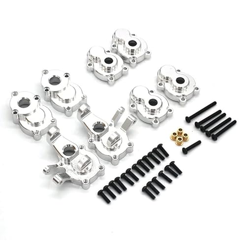 VLIZO for Yikong YK4102 YK4103 ABSIMA CR3.4 Sherpa Metall Portalachse Getriebegehäuse Set 1/10 RC Crawler Car Upgrades Teile (Color : Silver) von VLIZO