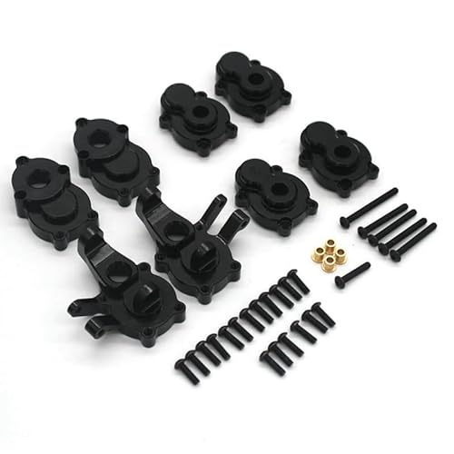 VLIZO for Yikong YK4102 YK4103 ABSIMA CR3.4 Sherpa Metall Portalachse Getriebegehäuse Set 1/10 RC Crawler Car Upgrades Teile (Color : Zwart) von VLIZO