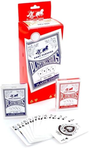 VLNET 2 oder 12 Poker-Karten, Ramino, französische Karte, Maßstab 40, Machiavelli, Texas Holdem Poker, Canasta, Blackjack, Burraco, Pinnacolo N988 Classic (2) von VLNET