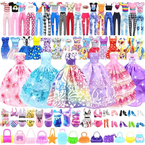 Kleidung Schmuck Zubehör für 11,5 Zoll Puppen mit 1 Abendkleider 2 Kleider Set 4 Minikleider 2 Tops 2 Hosen 2 Badeanzüge 10 Paar Schuhe 10 Taschen, Spielzeug Geschenk für Mädchen ab 4 Jahre Kleidung Schmuck Zubehör für 11,5 Zoll Puppen mit 1 Abendkleider 2 Kleider Set 4 Minikleider 2 Tops 2 Hosen 2 Badeanzüge 10 Paar Schuhe 10 Taschen, Spielzeug Geschenk für Mädchen ab 4 Jahre von VLUSSO