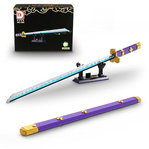 Animes Schwert Katana Bausteine Modell Bausatz, 936 Teile 98.6cm MOC Yamato Sword Klemmbausteine mit Scheide und Halterung(1502) von VLites