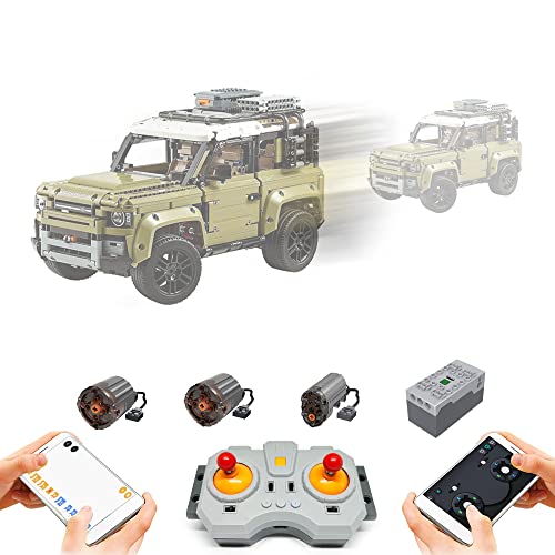 Technik Power Motoren LED Beleuchtungsset für Lego 42110 Land Rover Defender (Nicht Enthalten Modell) (Remote Control Motor Kit) von VLites