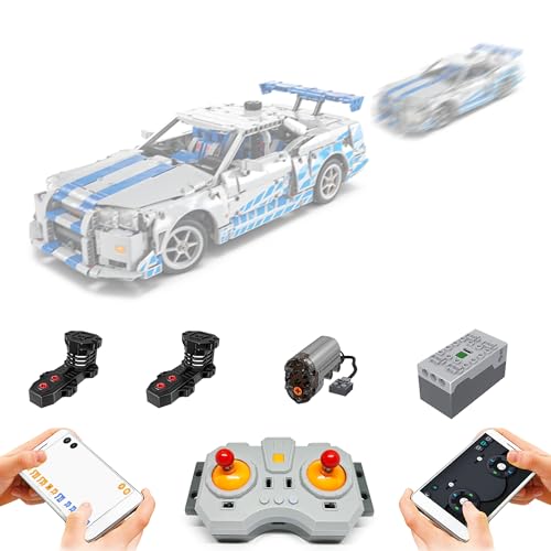 Technik Power Motoren Set Kompatibel mit Lego 42210 Technic Nissan Skyline GT-R R34 Automodell (High-Speed Version) von VLites