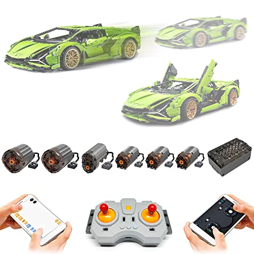 Technik Power Motoren Set für Lego 42115 Lamborghini Sián FKP 37 Rennwagen(Nicht Enthalten Modell) von VLites