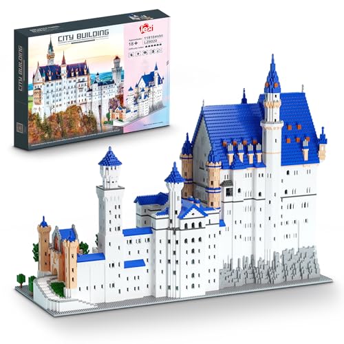 VLites Schloss Neuschwanstein Klemmbausteinen, 11810Pcs Mini Teile Gebäude Bausteine, Building Blocks Modular House Modell Sammlerstück Geschenk Schwieriges Bausteinset für Erwachsene LZ8020 von VLites