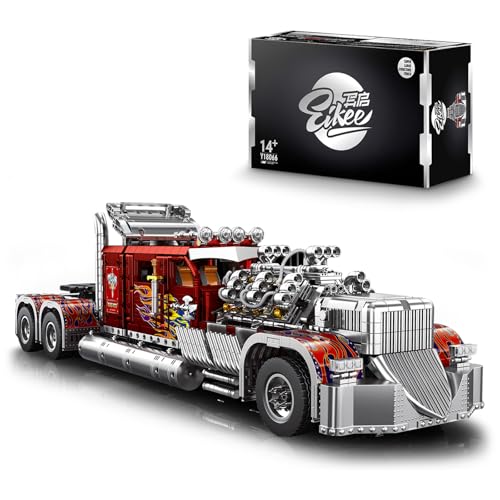VLites Y18066 Technik Groß LKW Bausatz Bausteine, 3485 Teile THOR-24 Truck Klemmbausteine MOC Modellbausatz Bausteinset (Statische Version) von VLites