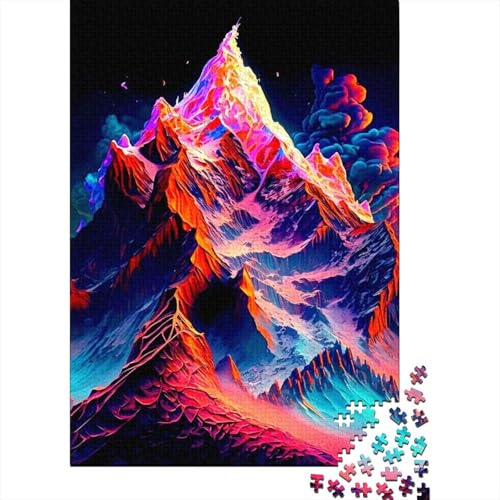 1000 Stück bunte Bergpuzzle für Erwachsene, Halloween-Geschenkpapier für Teenager, einzigartige Wohnaccessoires und Geschenke 1000 Stück (38x26cm) von VMDUHFY