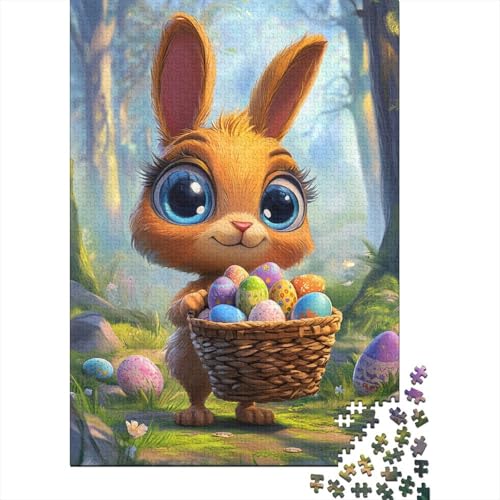1000 Teile, süßer Osterhase für Erwachsene, schwierige Puzzles für Erwachsene, Spaß für die ganze Familie, Puzzles 1000 Teile (38 x 26 cm) von VMDUHFY