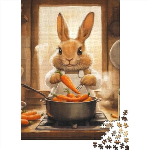 1000 Teile, süßer Osterhase für Erwachsene, schwieriges Papierpuzzle für Erwachsene, 1000 Teile (75 x 50 cm) von VMDUHFY