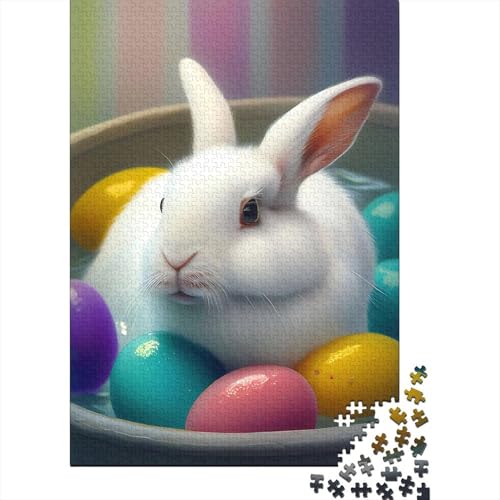 1000 Teile, süßer Osterhase für Erwachsene, schwieriges Papierpuzzle für Erwachsene, 1000 Teile (75 x 50 cm) von VMDUHFY