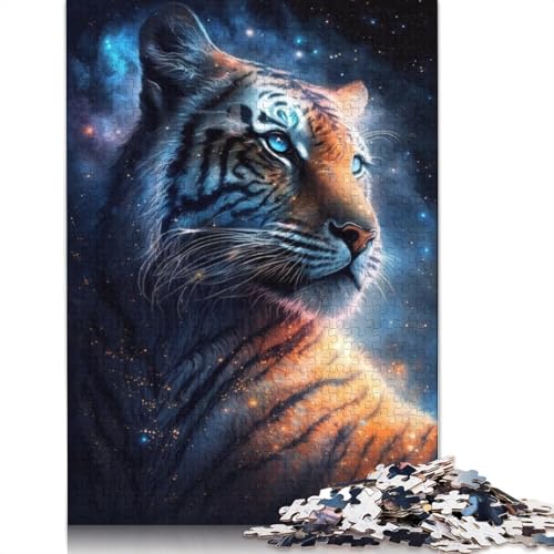 1000 Teile Psychedelischer Wolf für Erwachsene, Schwieriges Puzzle aus Papier für Erwachsene, Geschenke für Heiligabend, 1000 Teile (75 x 50 cm) von VMDUHFY